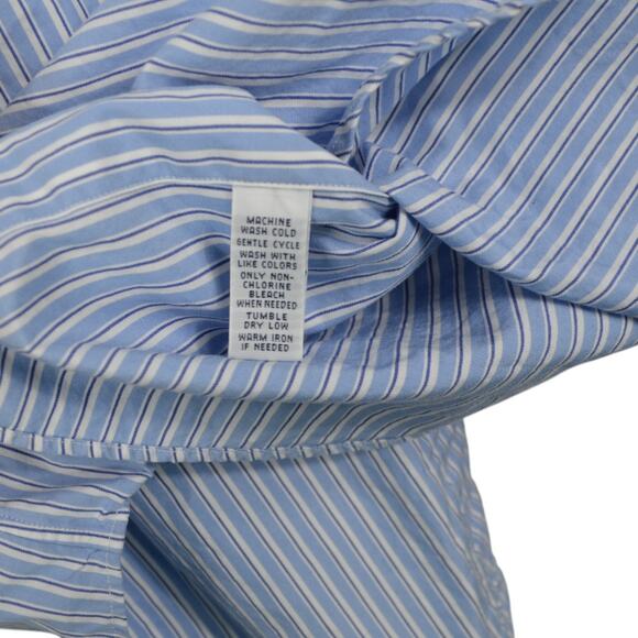 Ralph Lauren Classic Fit L – Blue Striped Button Down Shirt - Picture 6 of 6